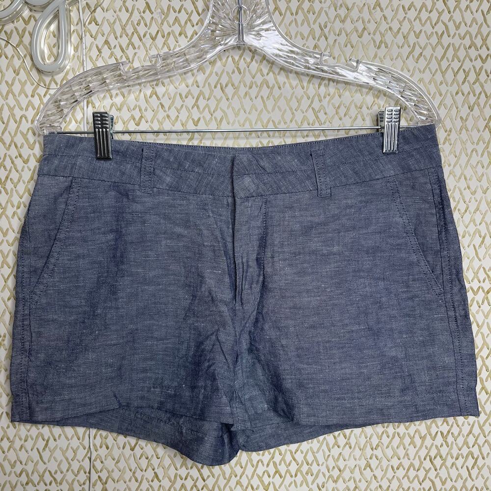 NWOT Khakis By GAP 3" Blue Linen Cotton City Shorts Size 6